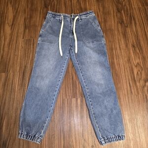 Size 7/28 Judy Blue Womens Drawstring High Waist Jogger Denim Jeans